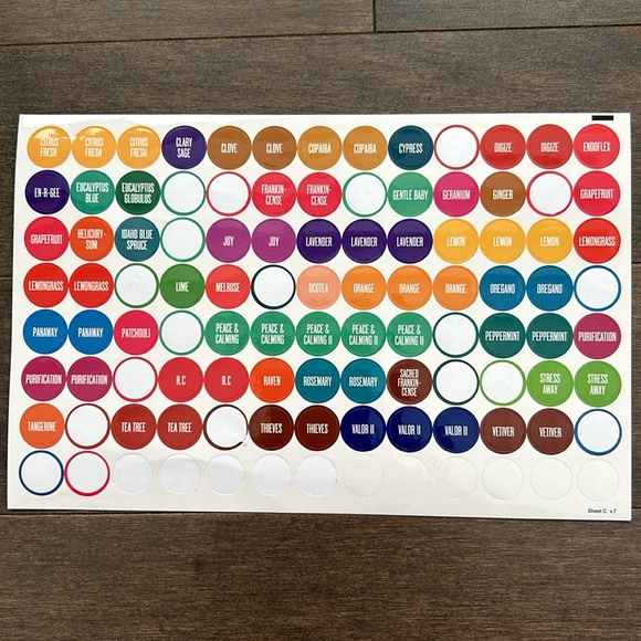 YOUNG LIVING Bottle Label Stickers, YL Essential Oil Coloured Scent Labels, Home - Picture 6 of 10